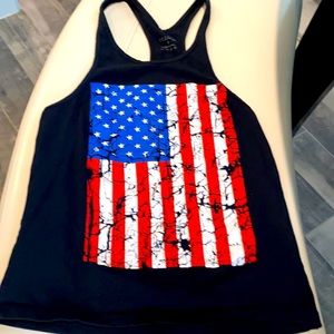 Racer back American flag tank top